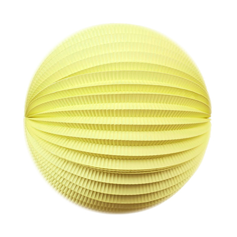 Lampion rond - 20cm - Jaune zest