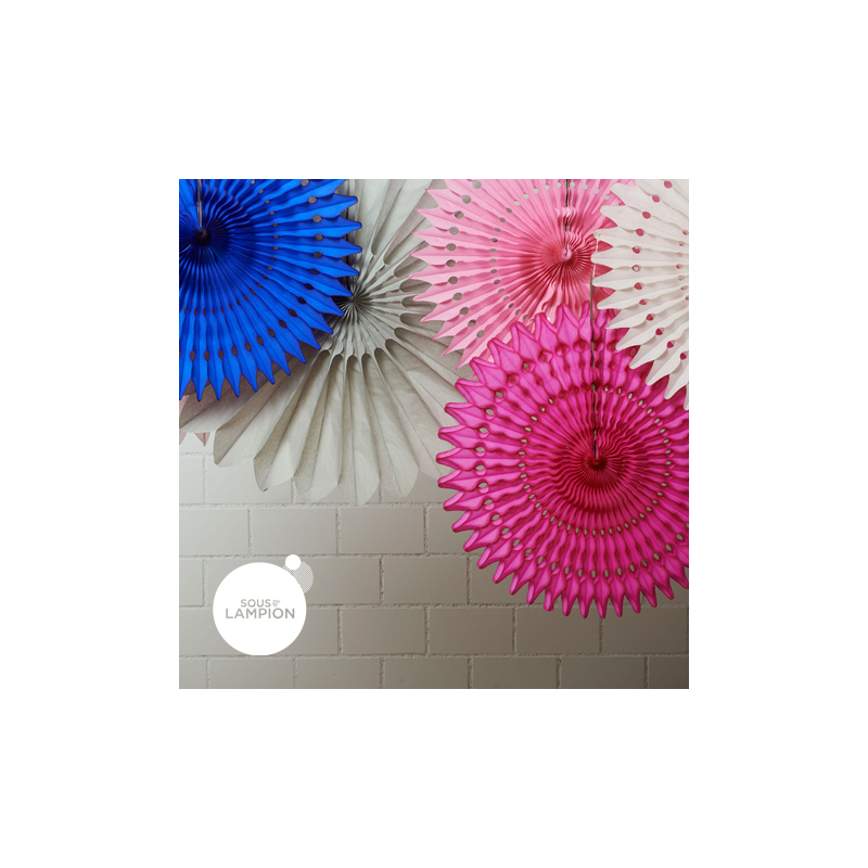 Maxi grey paper fan for parties and photo op decor