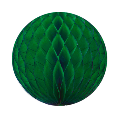 Boule papier alvéolé - 30 cm - Vert forêt