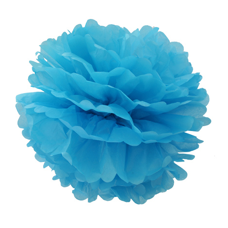 Paper pompon - 40cm - Turquoise sea