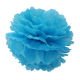 Pompon en papier - 40 cm - Mer turquoise