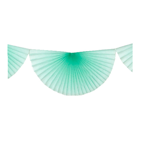 Tissue fans bunting - 3 m - Frosted mint