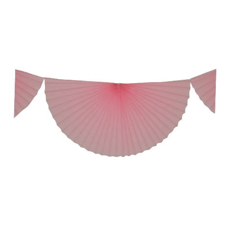 Tissue fans bunting - 3 m - Pretty in pink