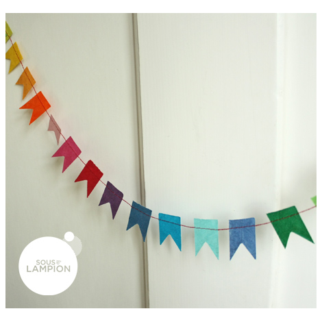 Happy Flags Garland - 1,5 m - Rainbow dream