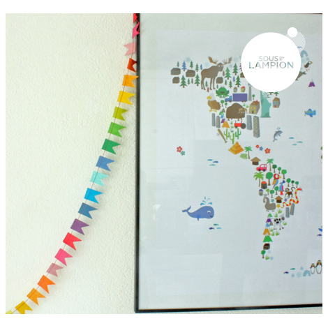 Happy Flags Garland - 1,5 m - Rainbow dream