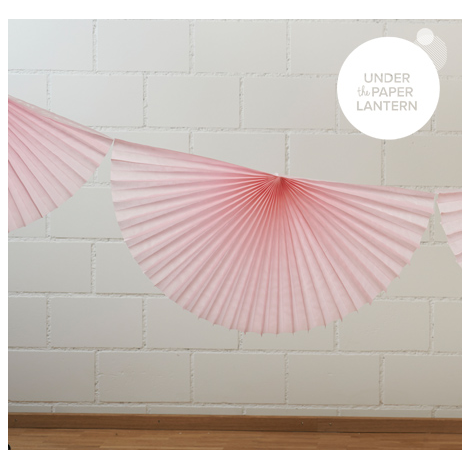 10' Super Pink Fan Garland