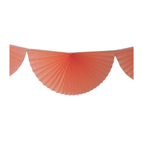 Tissue fans bunting - 3 m - Peach smoothie