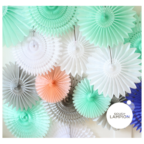 Paper fan - 35cm - Pretty in pink