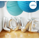 LOVE maxi balloons kit - Silver