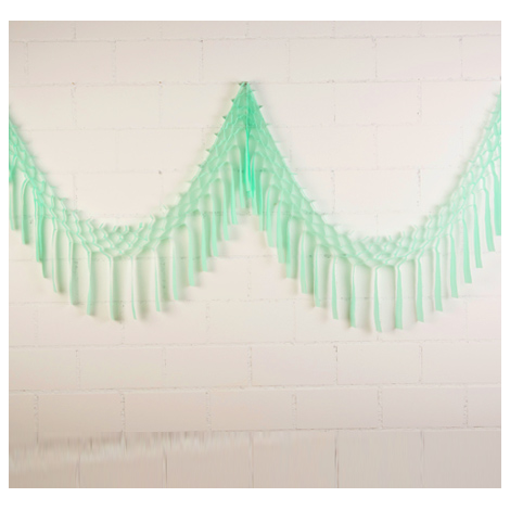 Streamer garland - 3,5m - Frosted mint