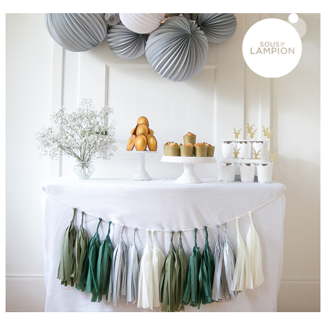 tassel garland for a sweet table decor
