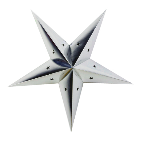 Star lantern - 60cm - Silver metallic