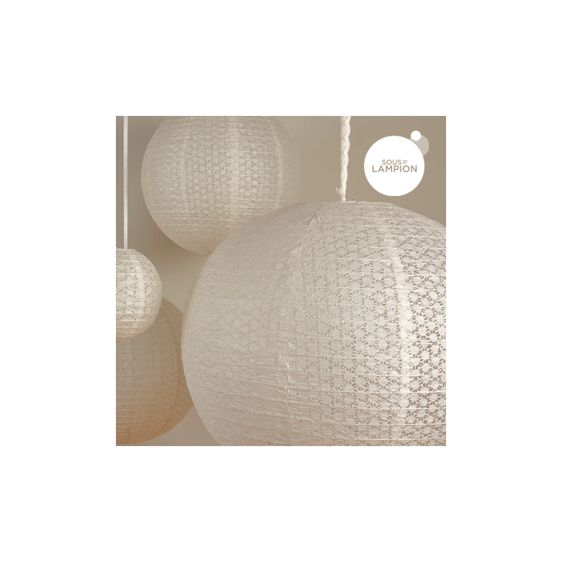 white lacelike paper lantern for wedding decoration and lanterns cluster