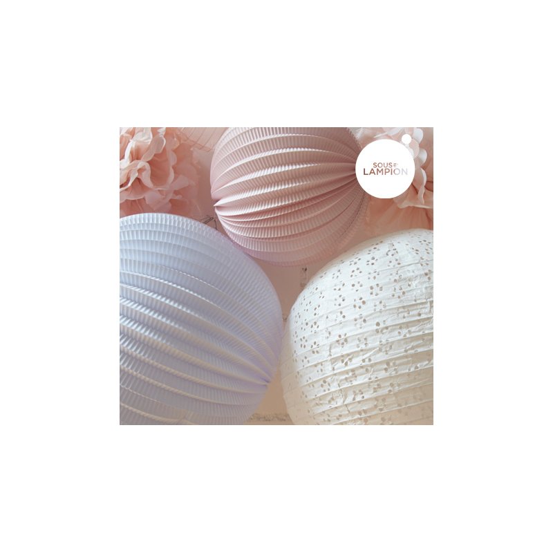 Paper lanterns kit for baby girl or girl nursery decor