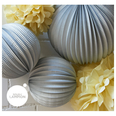 Paper lanterns kit for an affordable decoration of a home office or bedroom