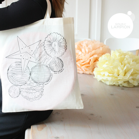 Coloring tote bag