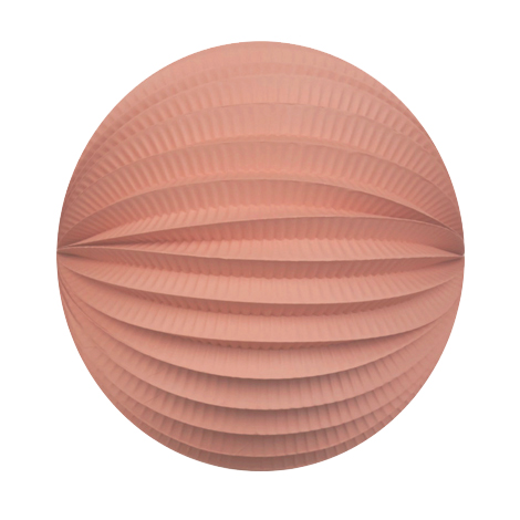 large peach pink accordion paper lantern