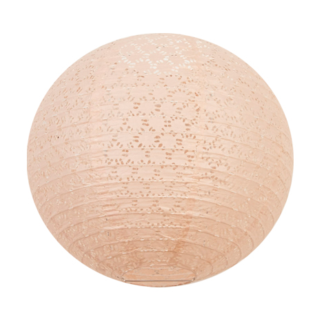 Peach lace paper lantern