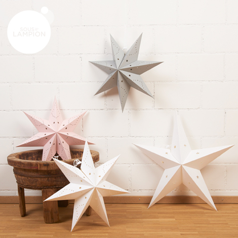 small et larger star lanterns