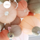 gold paper lanterns with peach shades lanterns