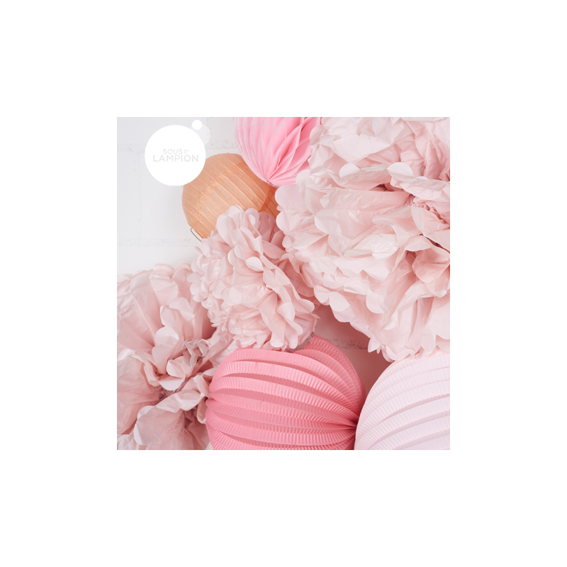 Pastel paper lanterns set for birthday and nursery decor