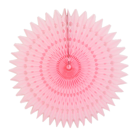 light pink honeycomb paper fan for party backdrop