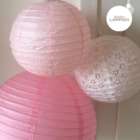Paper lantern - 15cm - Pretty in pink
