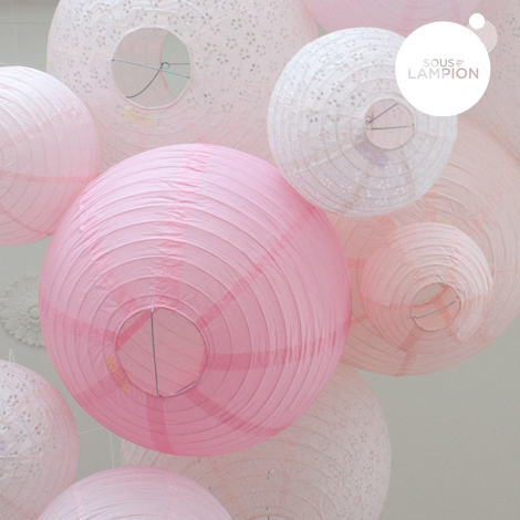 Paper lantern - 15cm - Pretty in pink