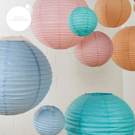 Lanternes chinoises différents coloris en tailles 15cm, 35cm et 50cm