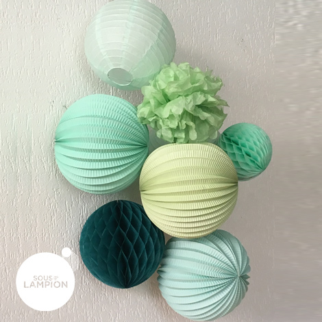 Honeycomb ball - 20cm - Frosted mint