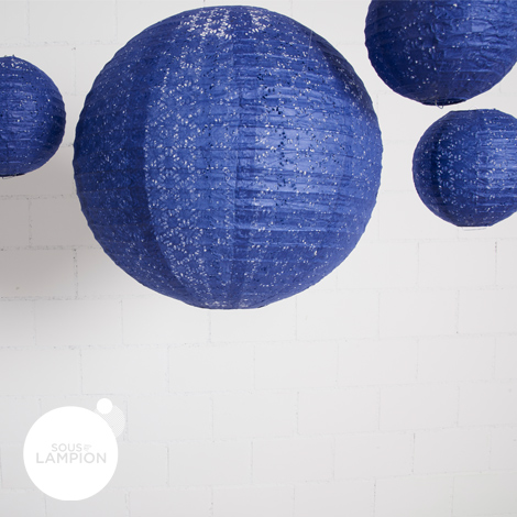 Lace paper lantern  - 20cm - Dark blue