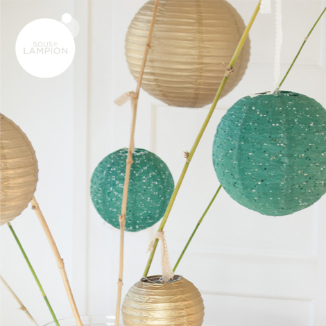 Paper lantern - 15cm - Gold