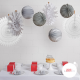 White Christmas - set of 8 decorations