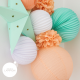 Kit de lampions - LINA -  déco pêche mint