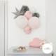 grey and pink nursery decor