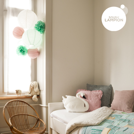 mint and pink nursery decor - Under The Paper Lantern 