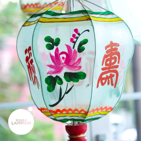 Lampions chinois colorés pour décoration d'intérieur