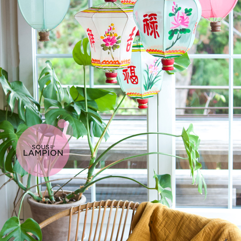 Traditional fabric lanterns for home decor