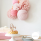 Lampions rose pastel pour décorer une baby shower et une chambre de bébé