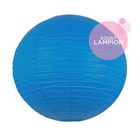 Large blue paper lantern for wedding decor