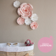 Giant paper flowers for nursery wall decor