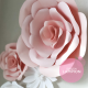 Giant paper flowers for nursery wall decor