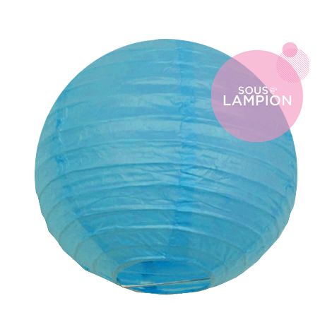 mini lanterne en papier turquoise deco enfant