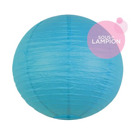 Lanterne chinoise - 35cm - Bleu pleine mer