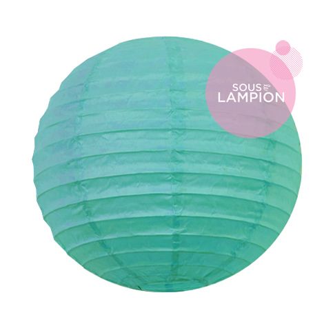 petite lanterne papier vert turquoise