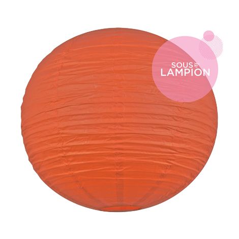 tres grande lanterne chinoise orange vif