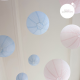 pink and blue wedding decor