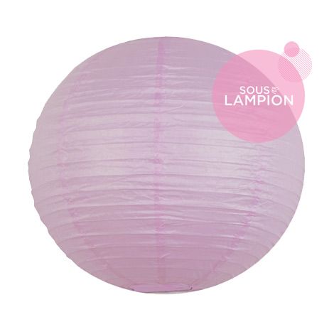 Lanterne chinoise - 35cm - Mûre pastelLanterne en papier mauve clair pour une décoration de salle de mariage ou de chambre