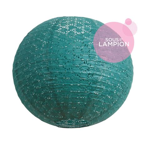 Lace paper lantern - 35cm - Dark green