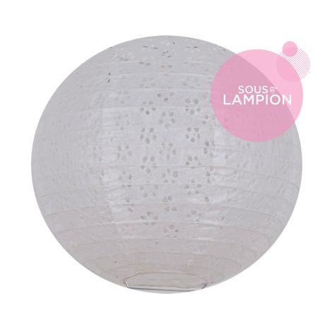 Eyelet lantern - 25cm - White